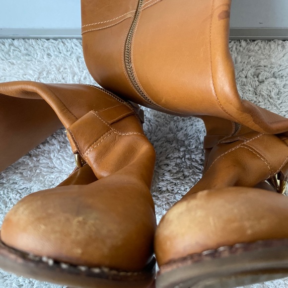 SPERRY LEATHER SIDE ZIPPER KNEE HIGH BROWN BOOT - Picture 10 of 10